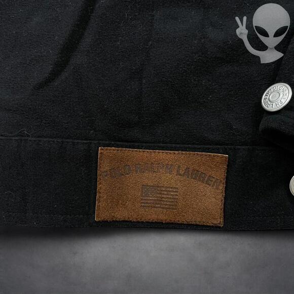 Polo Ralph Lauren Jacket Small Black Cotton Plaid Lined Vintage 90s - Picture 7 of 7